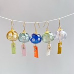 レトロ可愛いミニチュア風鈴ピアス イヤリング　初夏