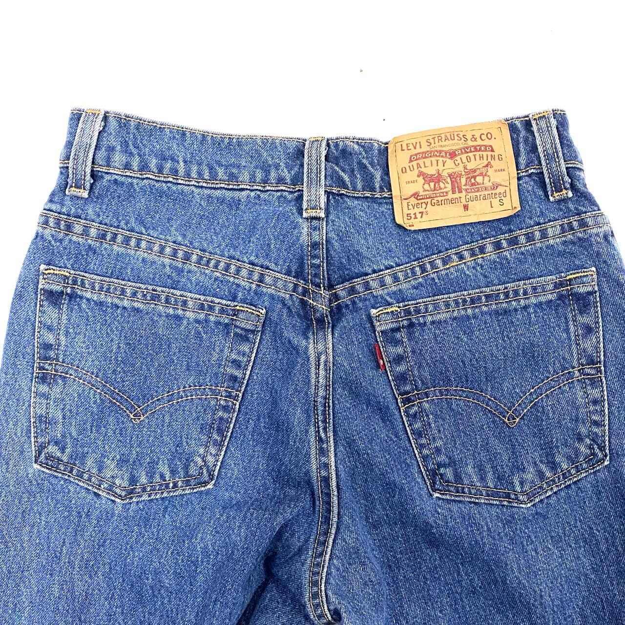 USA製 90年代 Levi's リーバイス 517 ブーツカット 裾 リメイク デニム