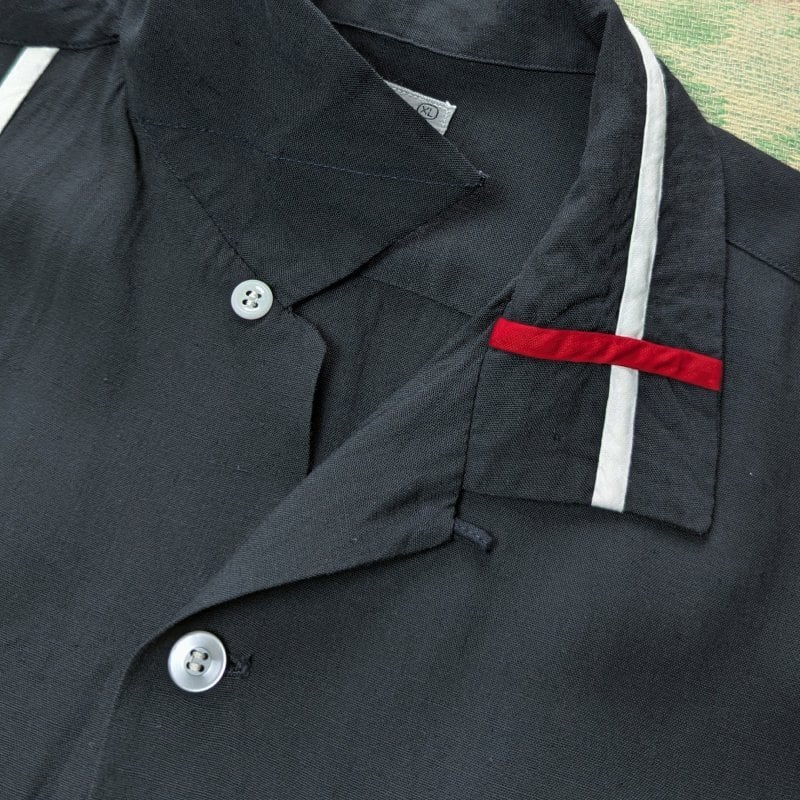 50s 60s vintage Bud berma 開襟シャツ　黒レーヨン 50s～ Bud Berma Black Rayon Box Shirt (XL) | Wonder Wear