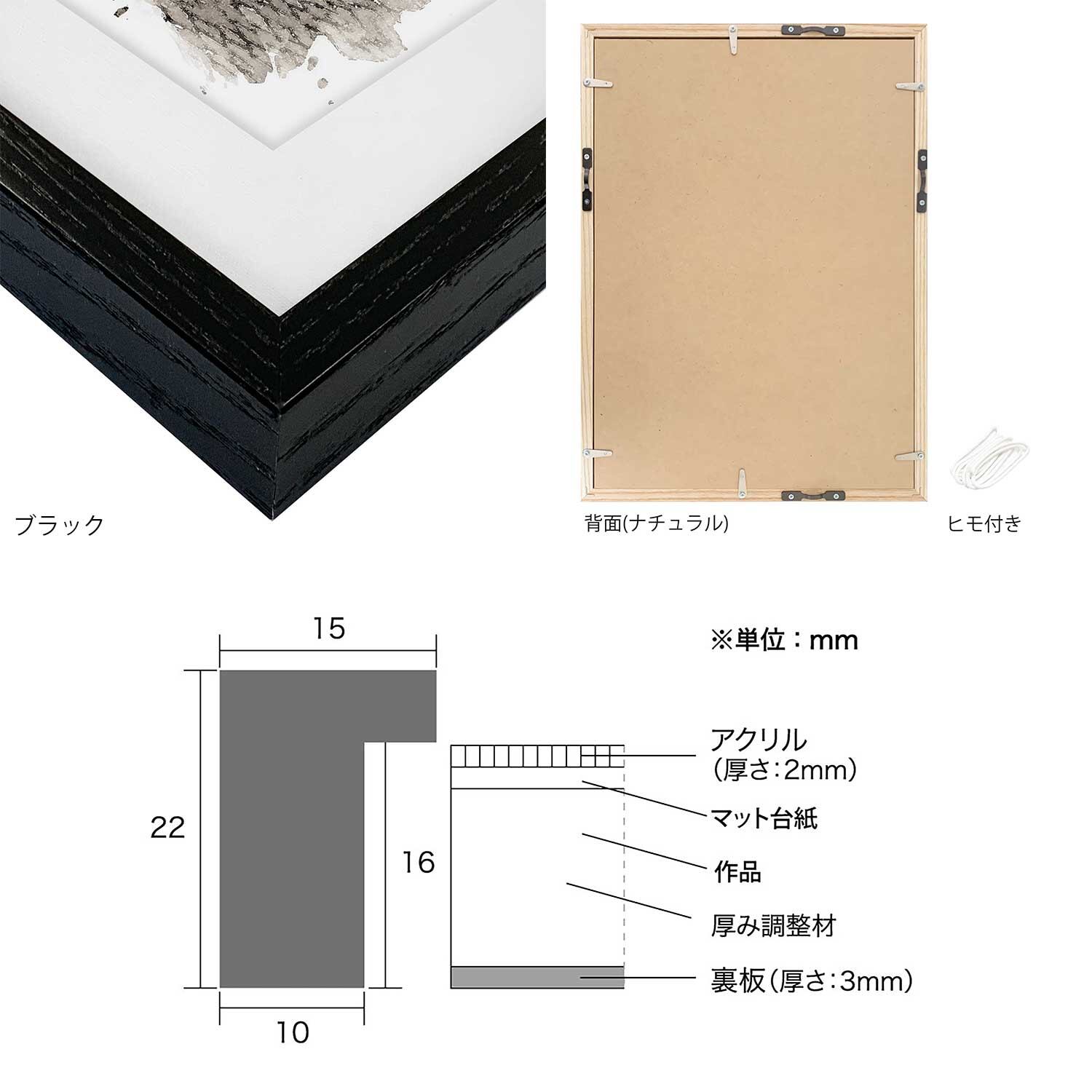 絵画(風景画) 日本 神奈川県 長谷寺のあじさい インテリアアート額付き