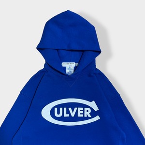 【Russell】CULVER カルバー ロゴ ミリタリーアカデミー パーカー フーディー プルオーバー ブルー YOUTH X-LARGE ラッセル US古着