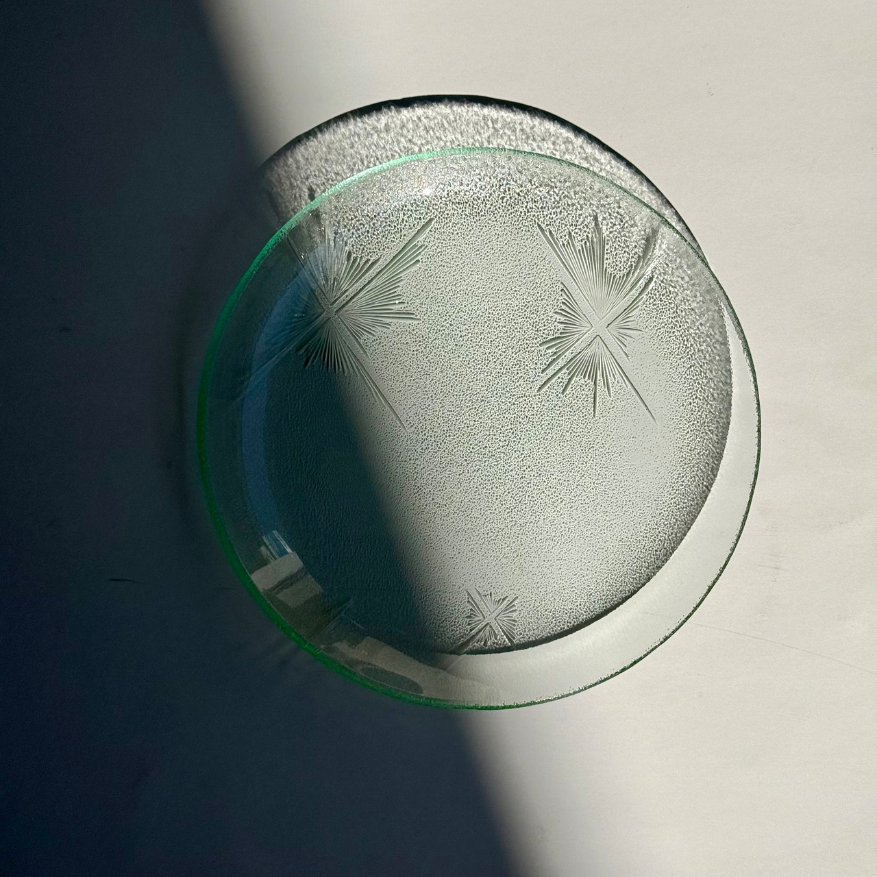 【受注生産】レトロガラス丸皿L 夜空