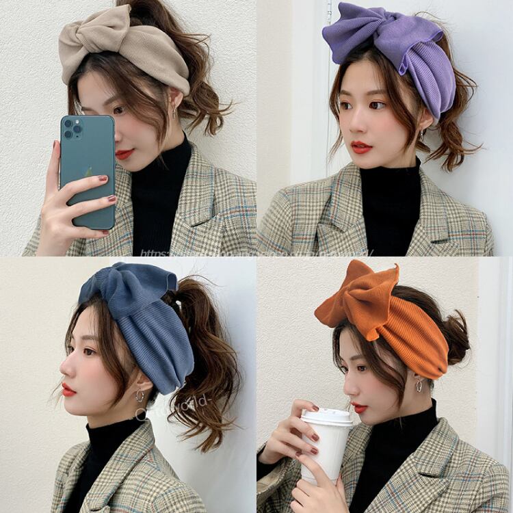 NEW限定品】 ビッグリボン ヘアターバン でかリボン ヘアバンド 韓国