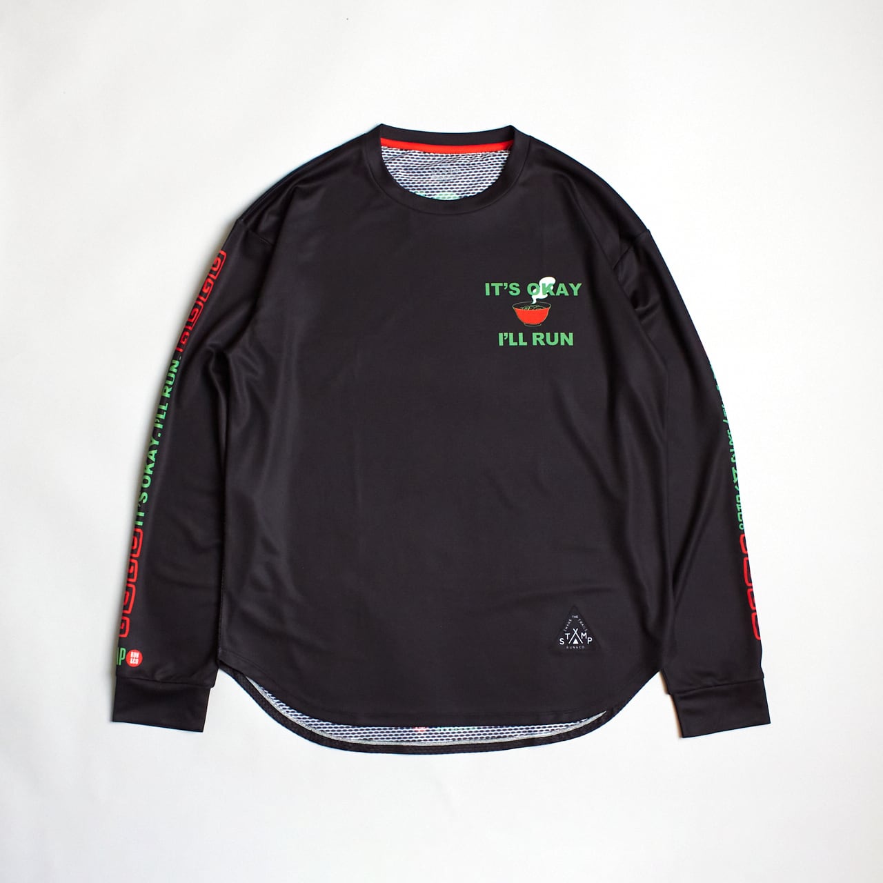 STAMP RUN&CO(スタンプランアンドコー)STAMP LONG SLEEVE TEE (IT`S OKAY. I`LL RUN.) メンズ・ウィメンズランニングロングスリーブT