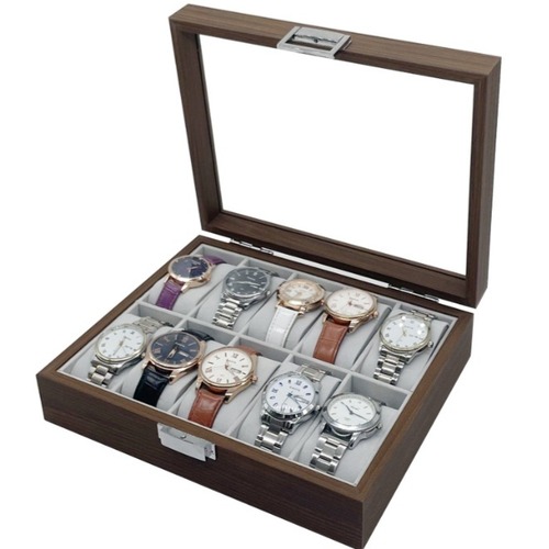 腕時計収納ケース 10本用 ウォッチボックス ガラス蓋 時計ケース コレクションケース 木製 高級 ディスプレイ