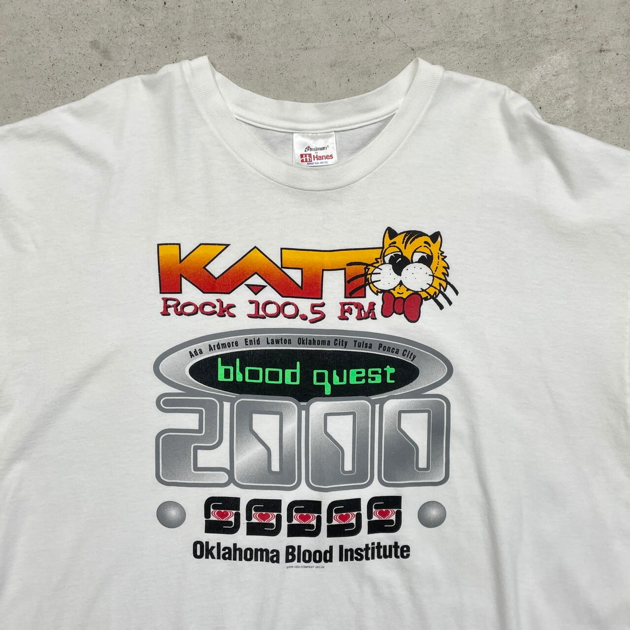 90年代 KATT Rock 100.5 FM BloodQuest 2000 ラジオ局 イベントTシャツ