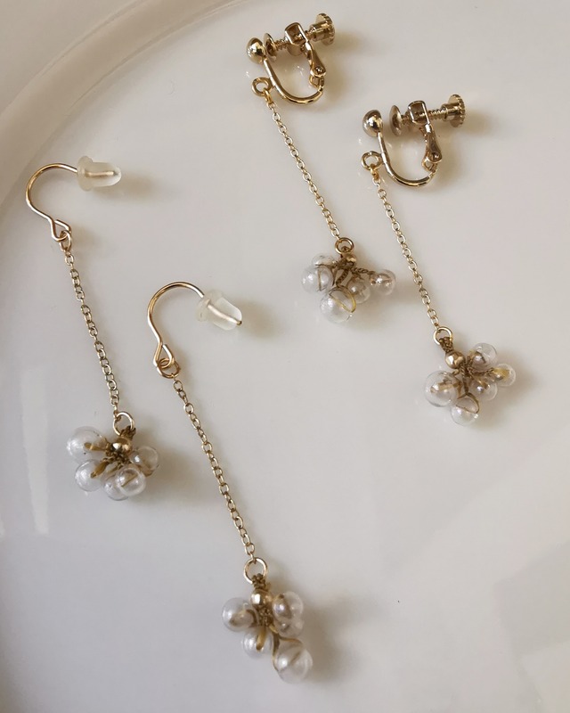 Amito / ワタボウシ  イヤリング（廃番のため在庫かぎり）