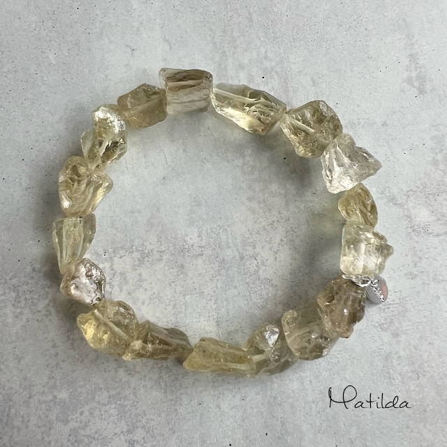 【再販】rough rock bracelet（レモンクォーツ）