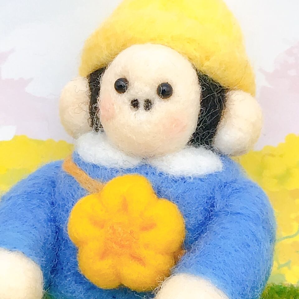 羊毛フェルト キツネさん 置物 | トイロ｜水引・羊毛フェルト