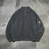 arm embroidery fleece polo sweat