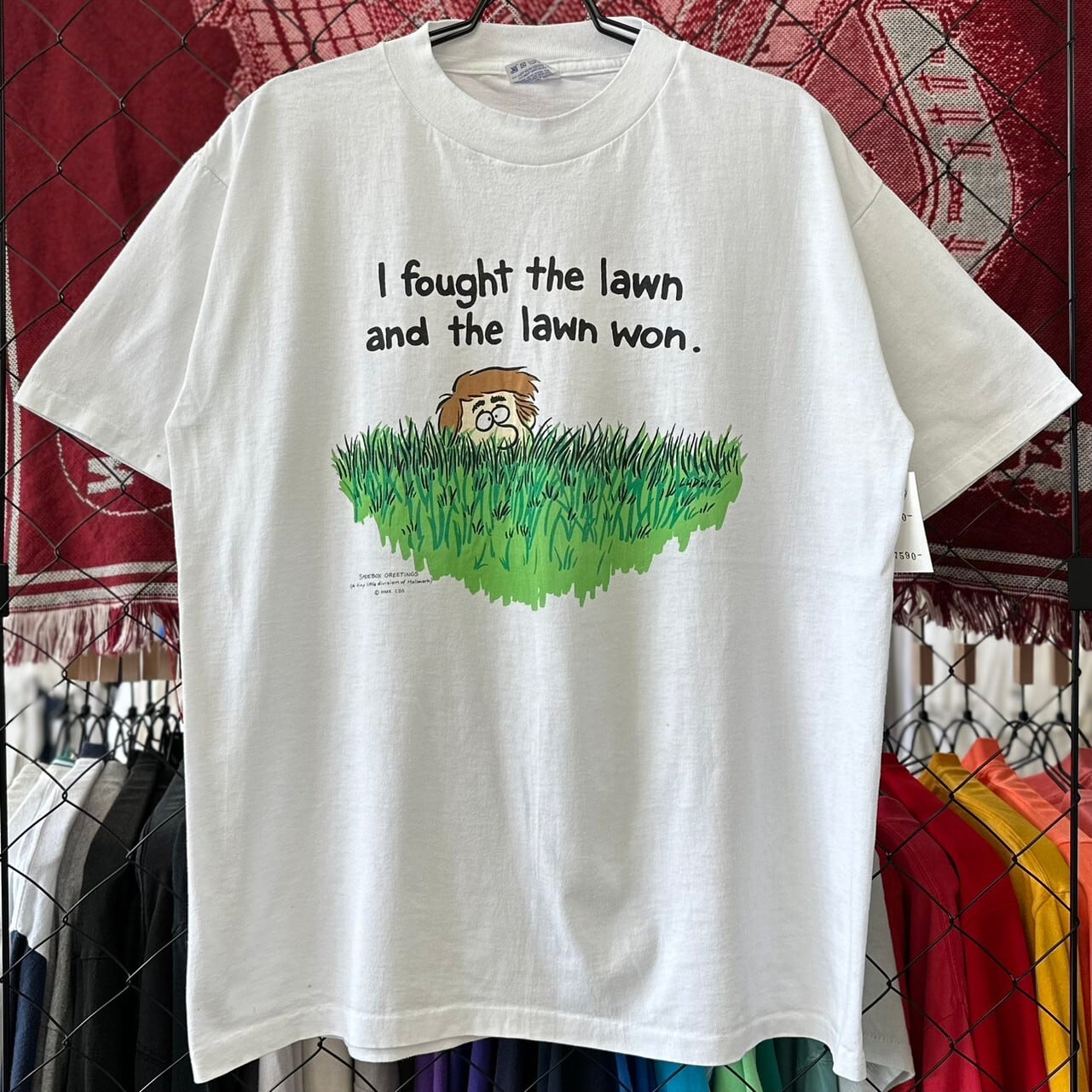 90s USA製 メッセージ ジョーク プリントデザイン 半袖Tシャツ シングルステッチ XL 古着 古着屋 埼玉 ストリート オンライン 通販  アメカジ ヴィンテージ