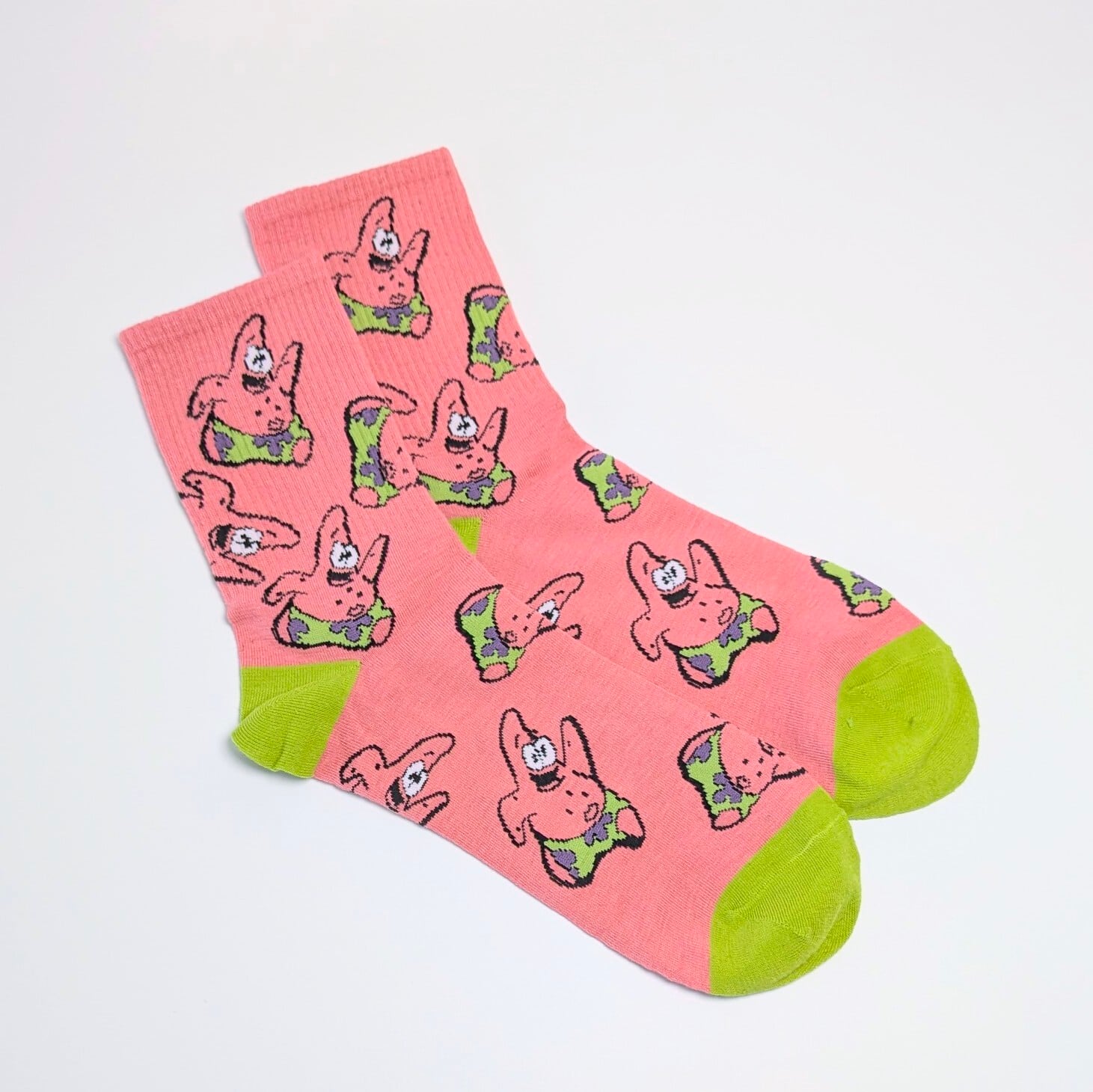 ♧【 crew socks / クルーソックス 】SpongeBob SquarePants ( スポンジボブ ) / パトリック 靴下 / ソックス〚アメリカン雑貨 アメトイ〛