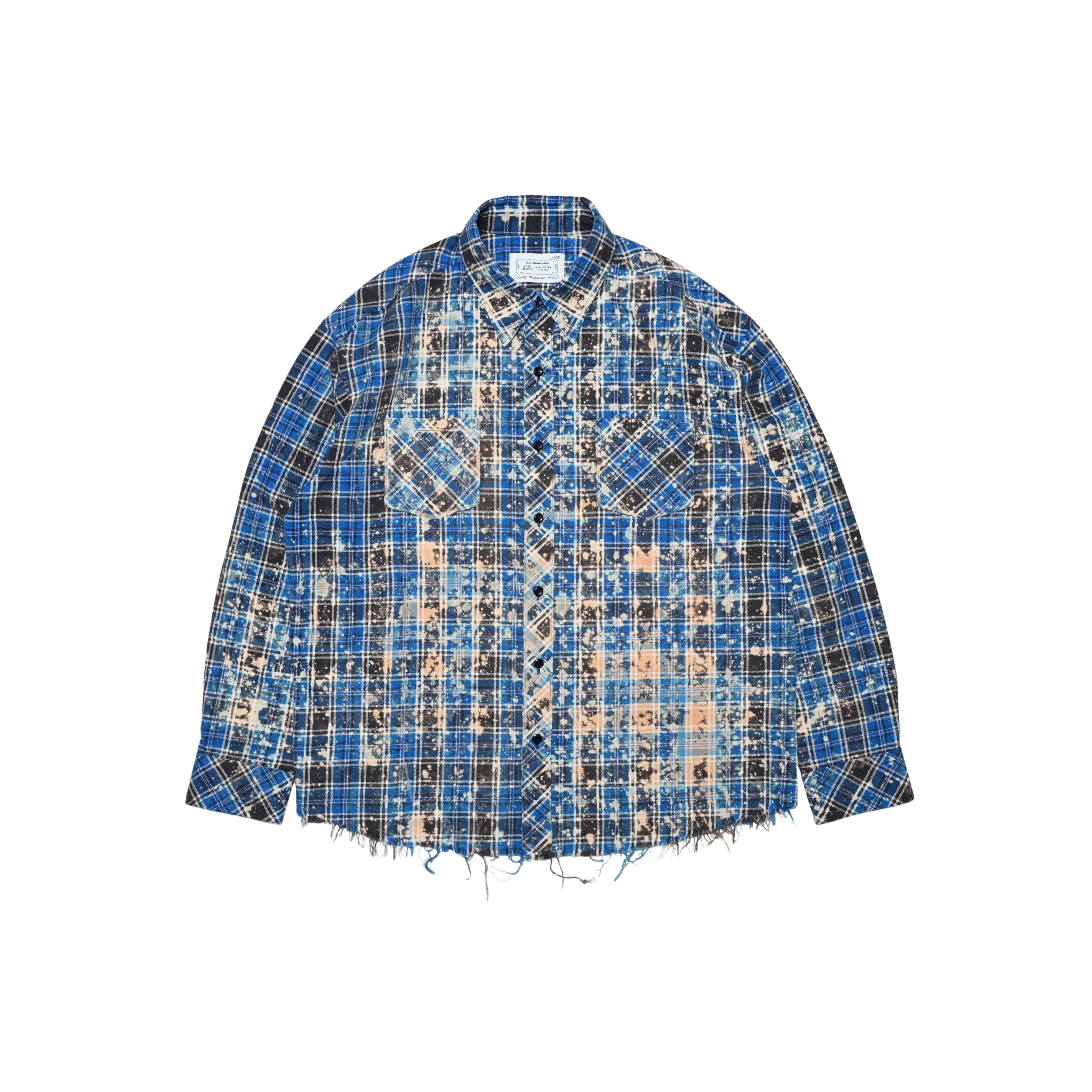 Rafu075 Bleached Shirt / BLUE | MIYAGIHIDETAKA