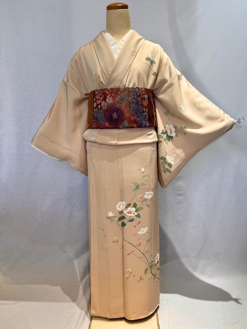 2111 作家物 加賀友禅訪問着 袷 Kaga Yuzen Houmongi(lined kimono)
