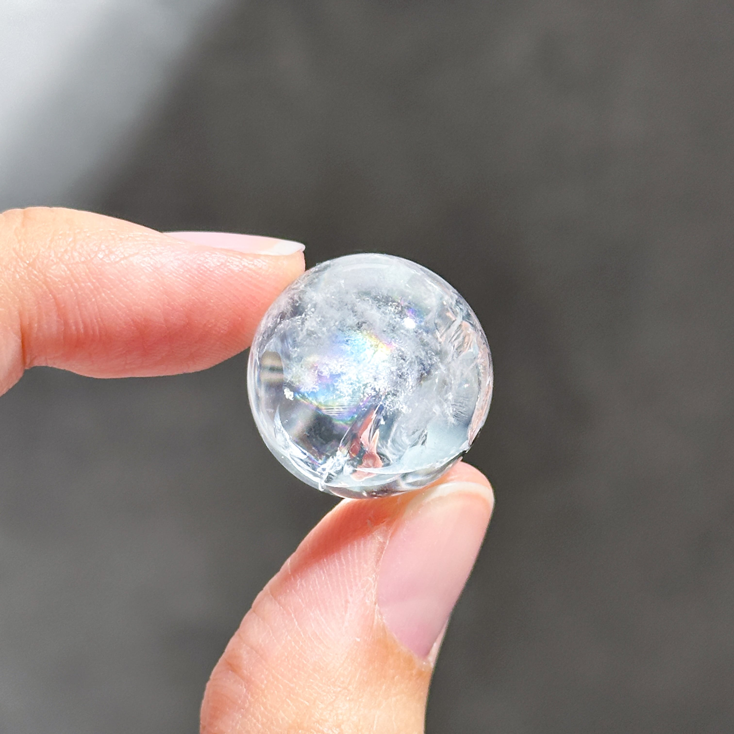 クリア(クラック)クォーツ スフィア 3個set 05◇ Clear Quartz