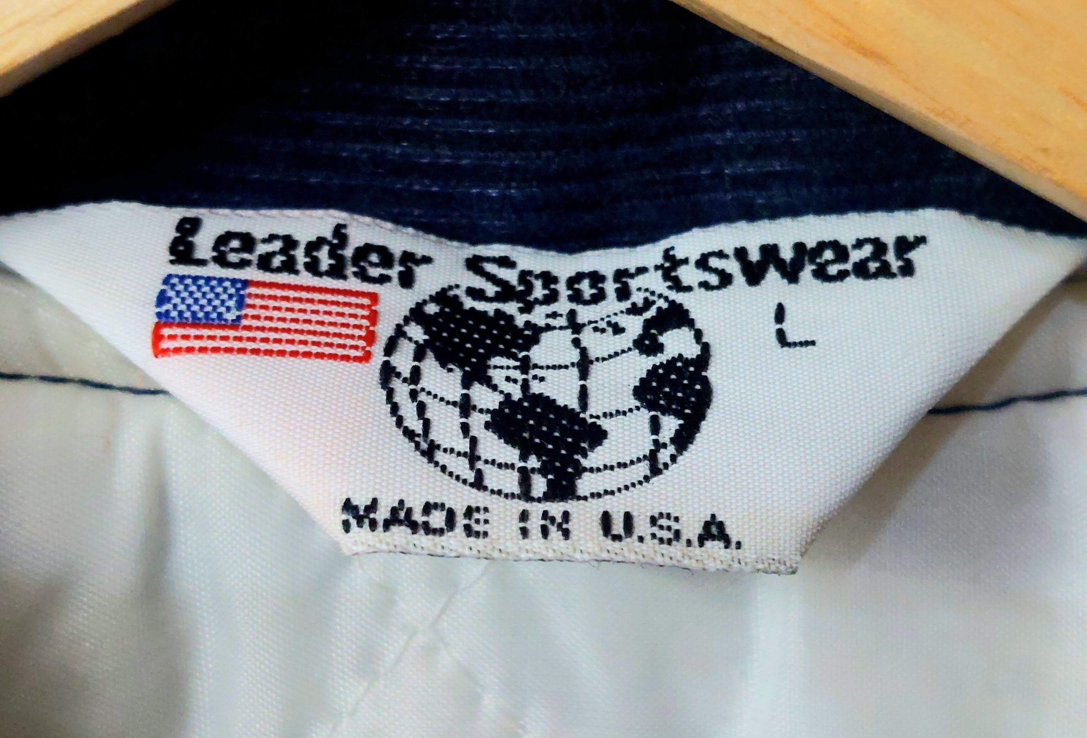 90's USA製 Leader Sportswear 襟付きコーデュロイアワードジャケット 