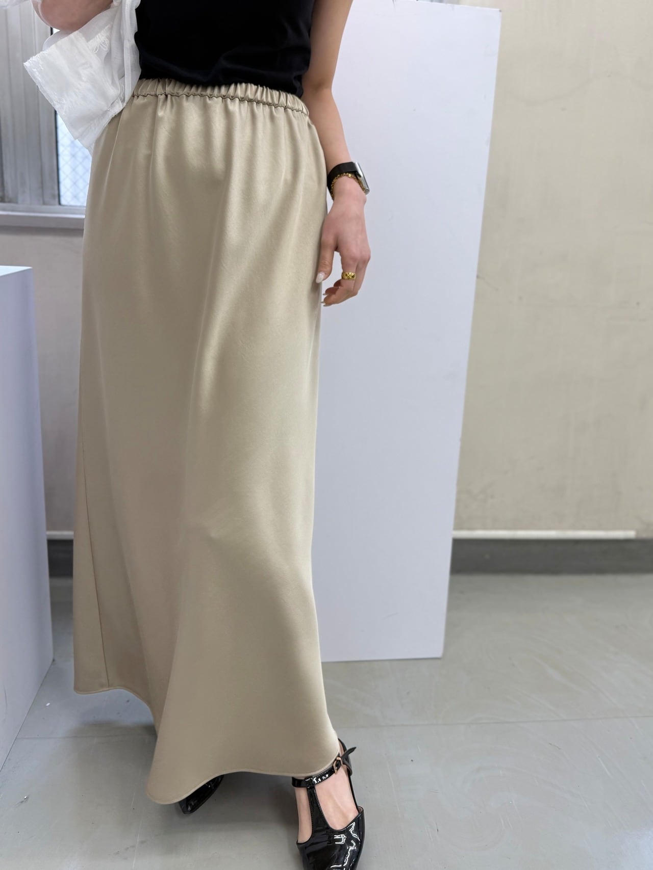 cafune 】vintage satin bias skirt | valance 福井｜レディース
