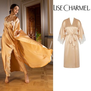 [C80pe] ロングガウン ストレッチシルクサテン 品番ALC6780 【LISE CHARMEL】【リズシャルメル】【インポートランジェリー】