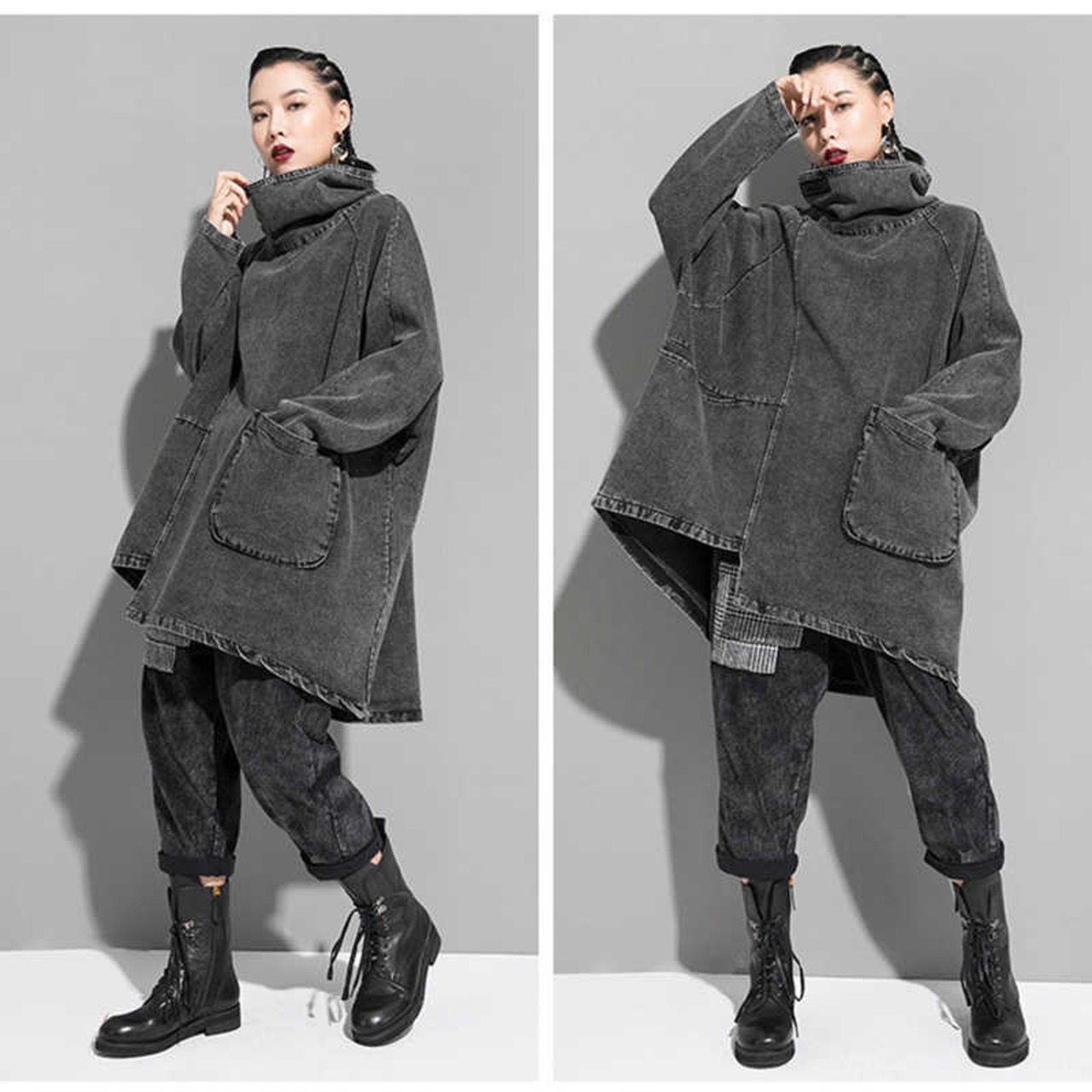 Denim High Neck Pullover / デニム ハイネック プルオーバー