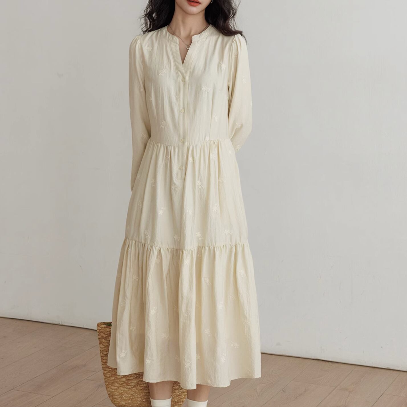 Flower Embroidered Skirt French Skirt