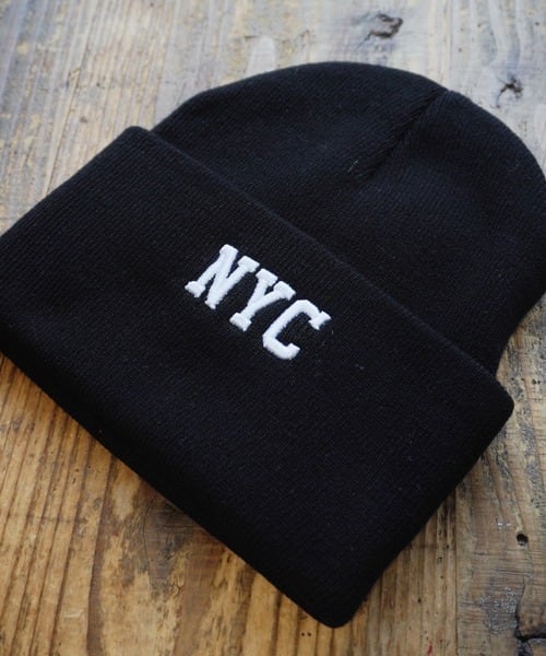 オンラインストアネット スターター NYC ロゴ ビーニー ニット帽 オフホワイト ST-NT