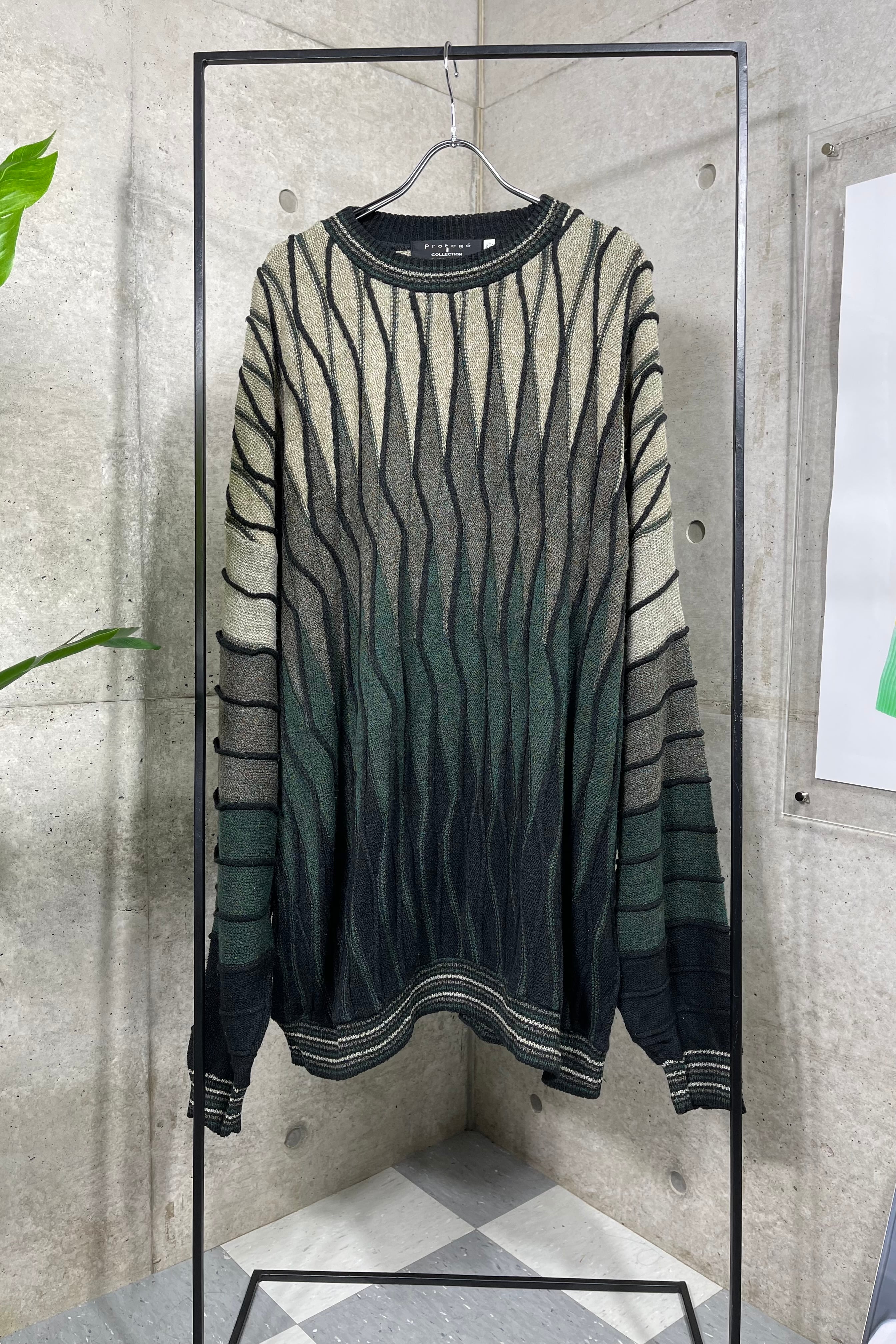 "US" vintage super big 3Dknit