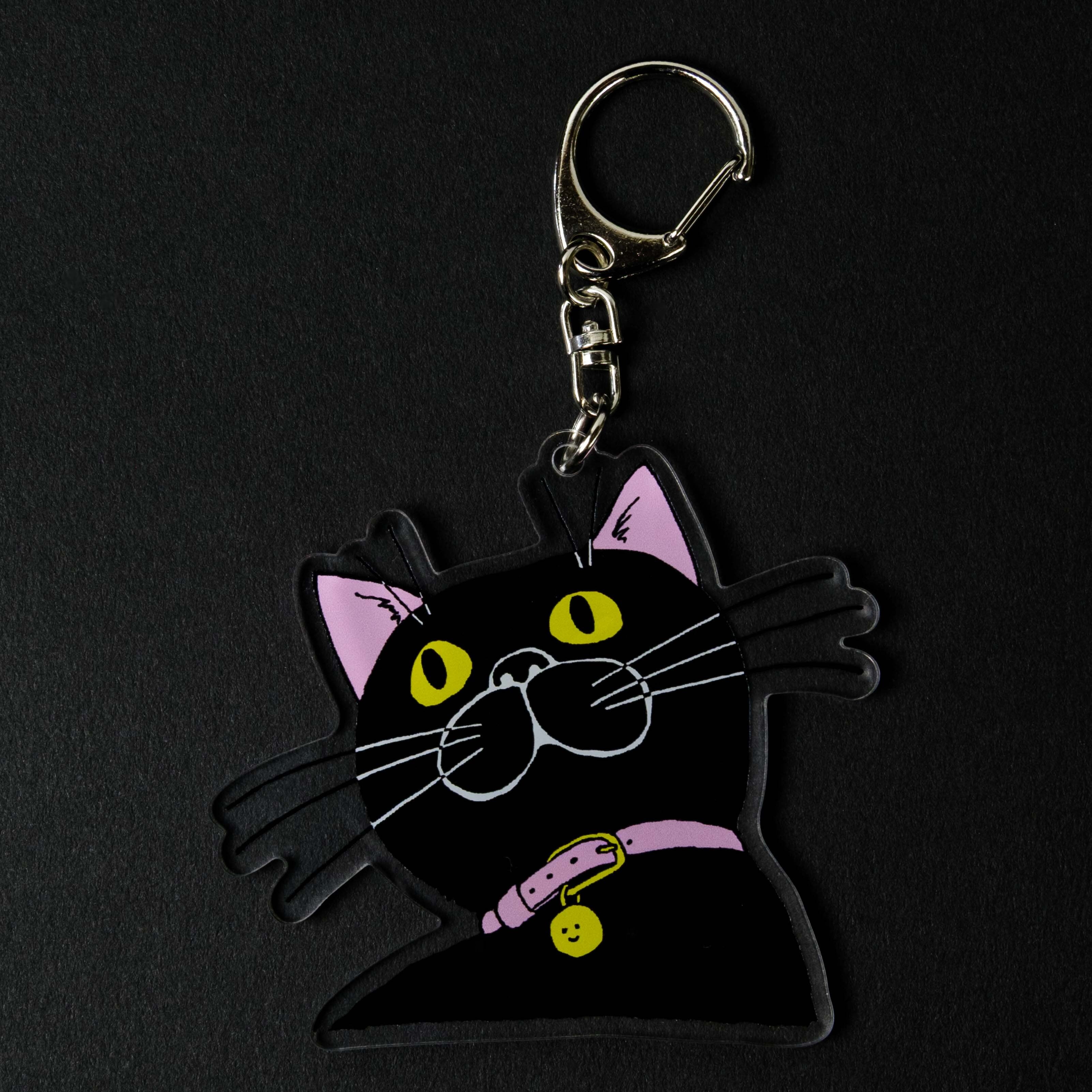 ネコ・ジェラシー アクリルキーホルダー くろねこ | kutaniseal