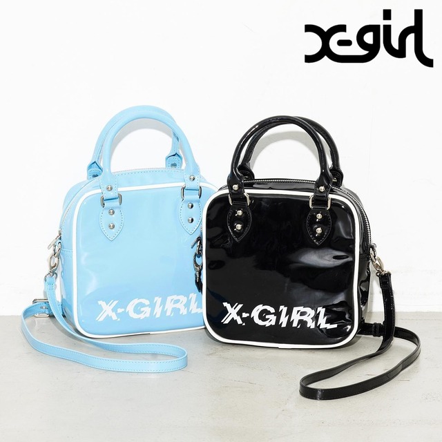 【X-girl】ENAMEL 2WAY SQUARE SHOULDER BAG