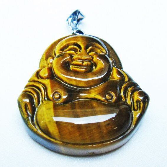 イエロータイガーアイ ペンダント 布袋様 タイガーアイ 一点物 メール便可 [M便 1/20] 112-11442