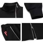 Zip-up sweatshirt + elastic waist skirt set (ME165)