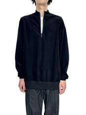 【Graphpaper】Pique Velour Jersey Half Zip Sweatshirt