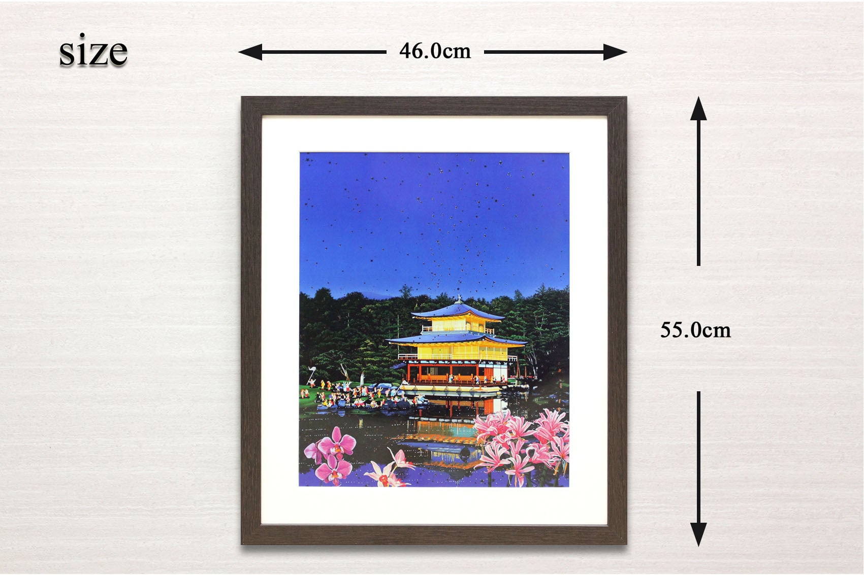 ヒロ ヤマガタ「ゴールデン パビリオン」展示用フック付アートポスター 絵画 インテリア アート