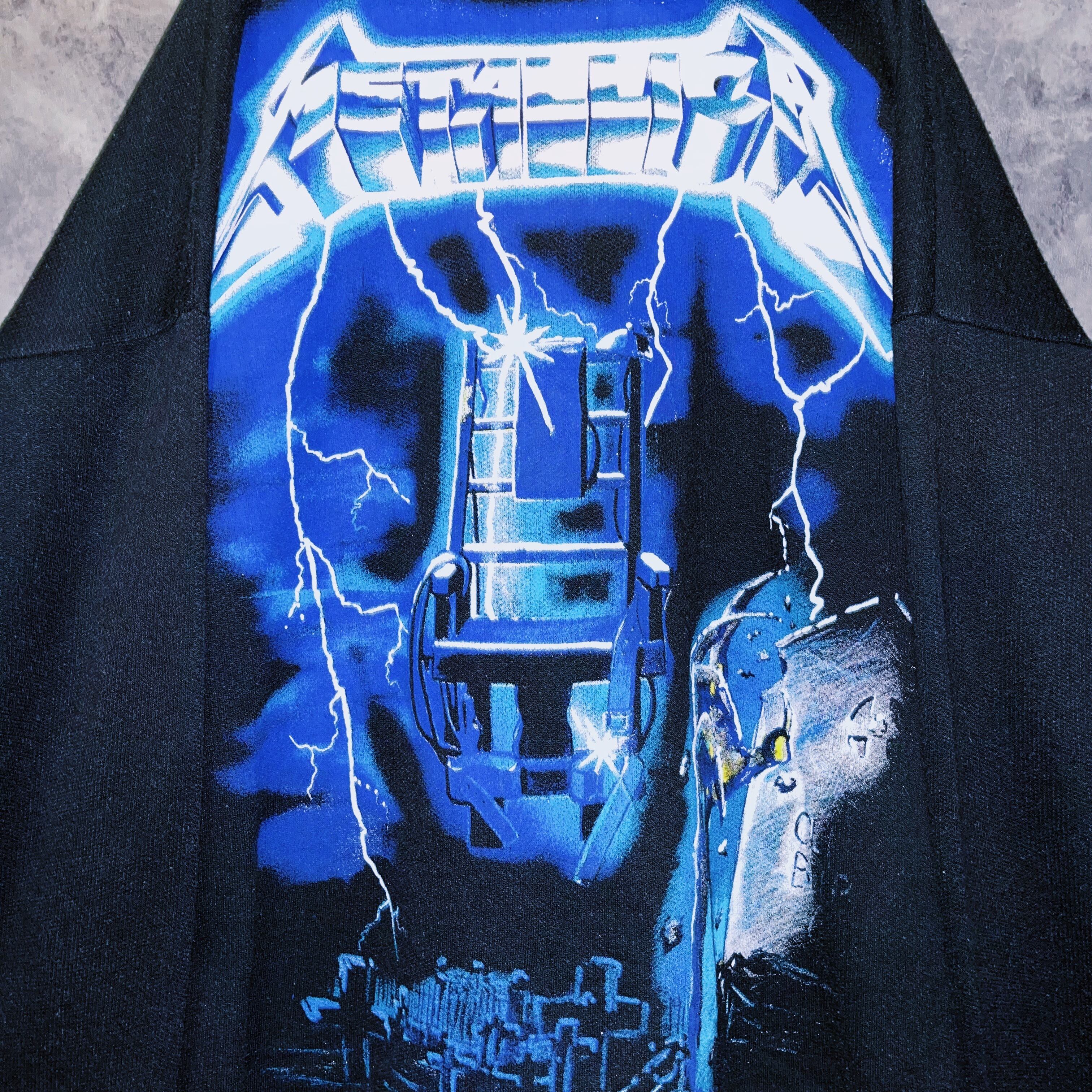 doppio】vintage “METALLICA” Ride the Lightning”logo print design