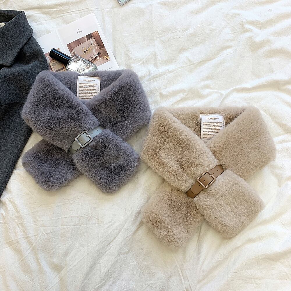 クロススカーフ ウィンターソリッド カラー 大人ガーリー スウィート キュート カジュアル 冬物 ソリッドカラー ブラック・アイド・ピーズ84749388347