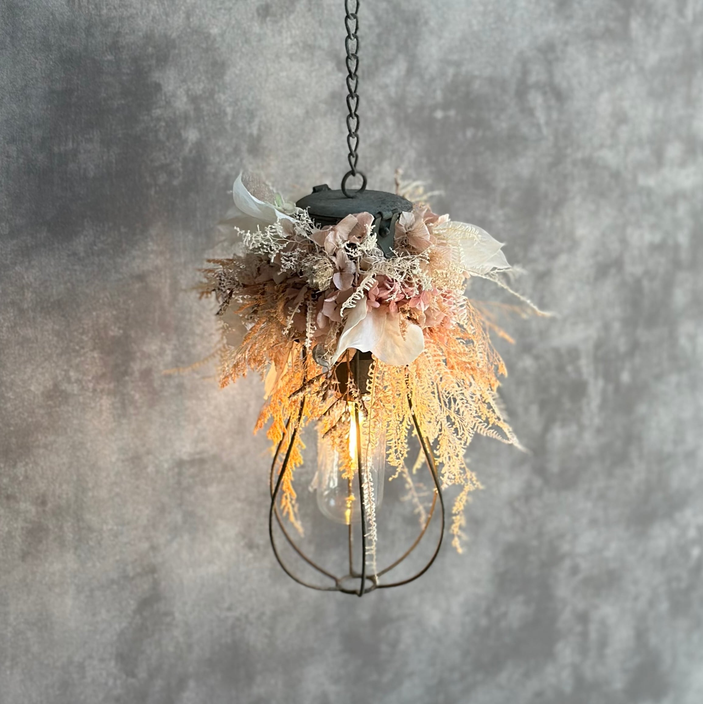 NEW【送料無料】品番SG-7 紫陽花・かすみ草・ルスカス (シャンデリア