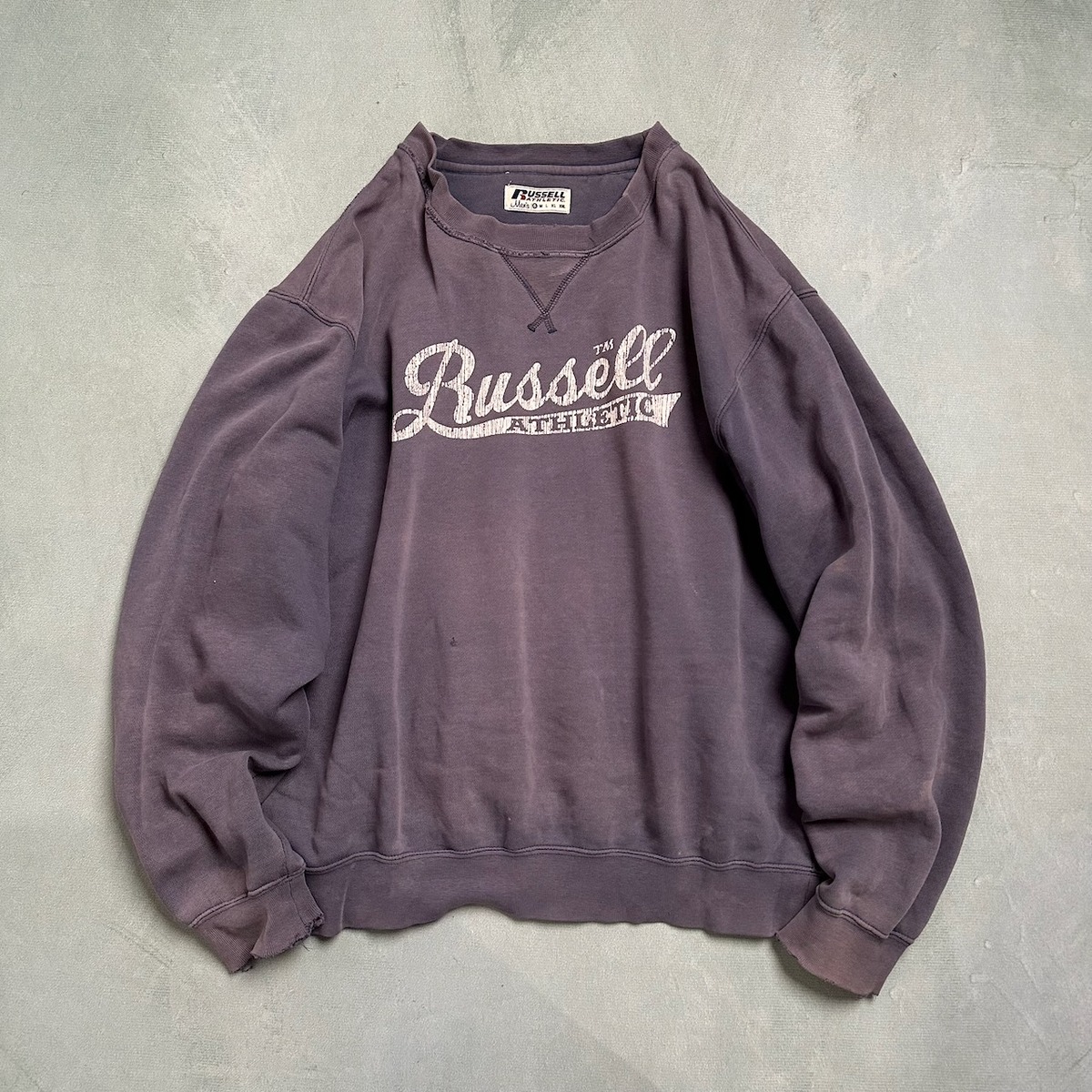 90s~ RUSSELL 鬼フェード ダメージ ラッセル スウェット トレーナー 