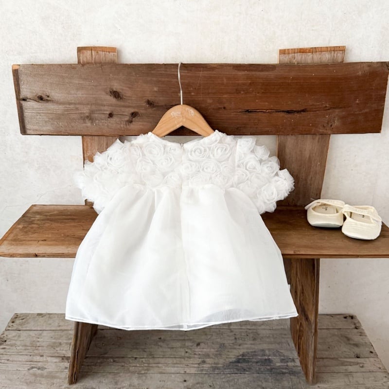 【BABY】ホワイトローズワンピース