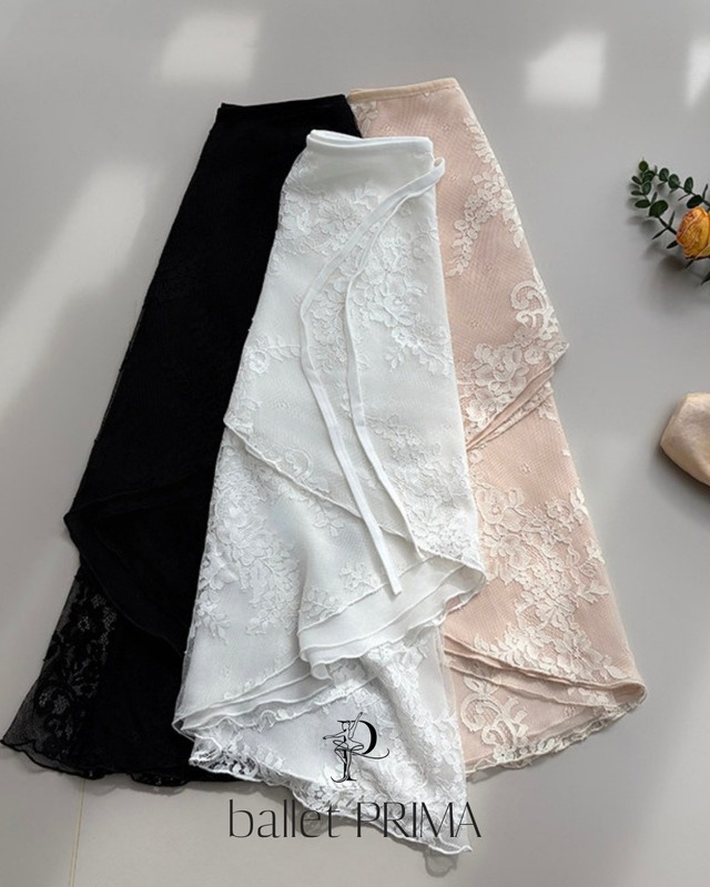 Floral Long Tail Wrap Skirt 5color P0287