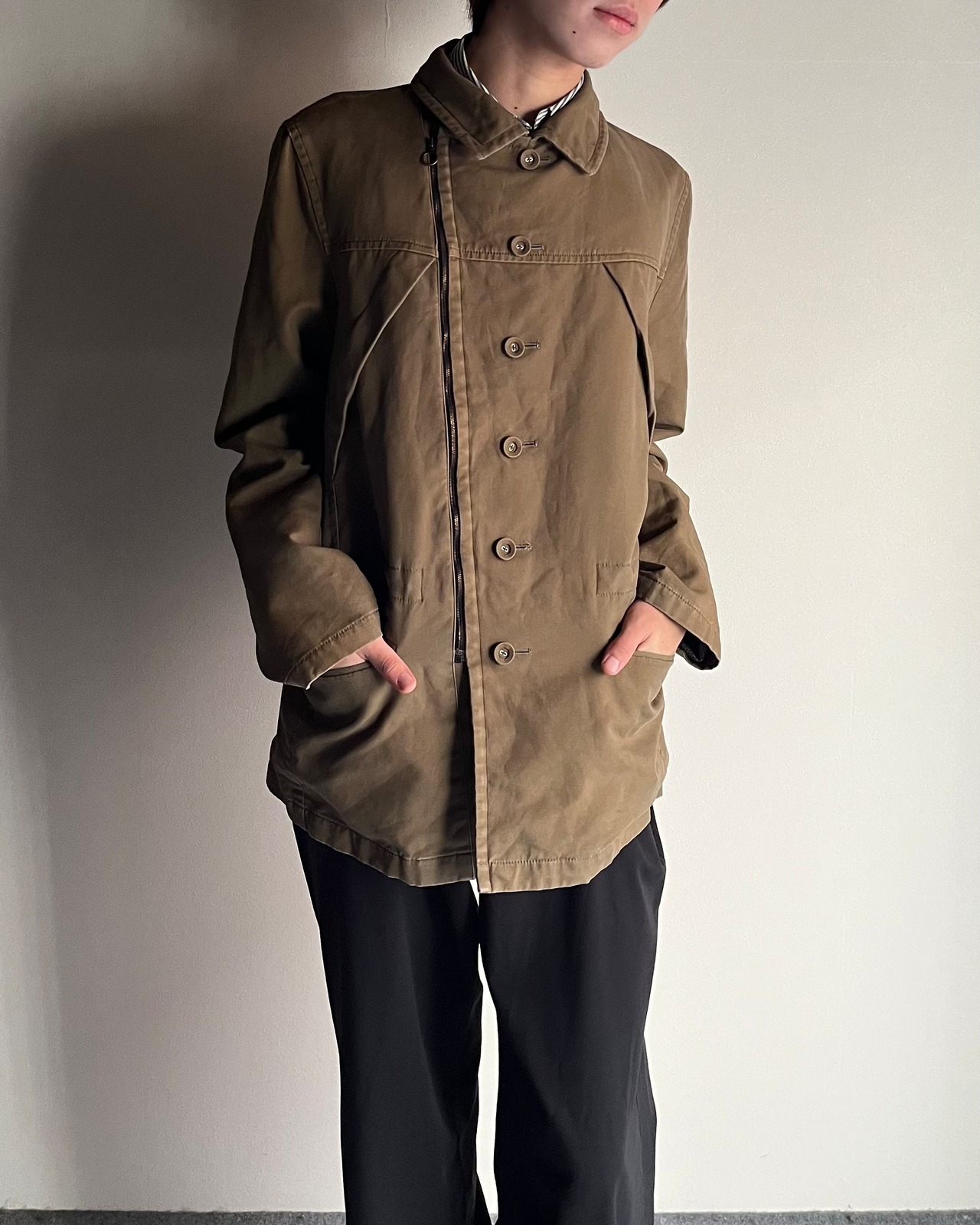 【ato】cotton moleskin double riders jacket