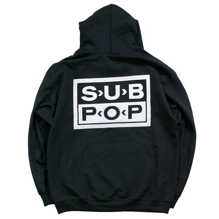 SUB POP 「NO COMMENT 」 【GILDAN USA】袖プリント スウェット パーカー 「裏起毛」 「オルタナ ロック グランジ  バンド」 subpop-hoodie-nocomment oguoy/Destroy it Create it Share it