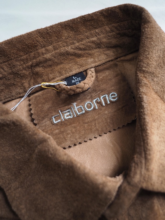 1990’s CLAIBORNE Lether Shirt Jacket／L
