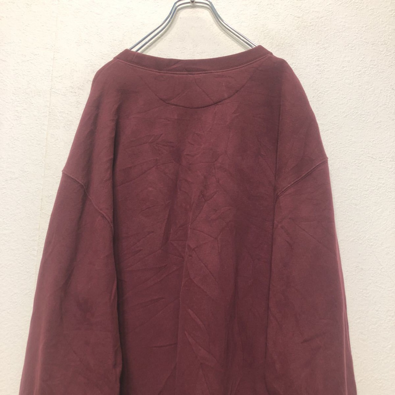 Croft&Barrow 刺繍ロゴ スウェット Lサイズ えんじ ボルドー 