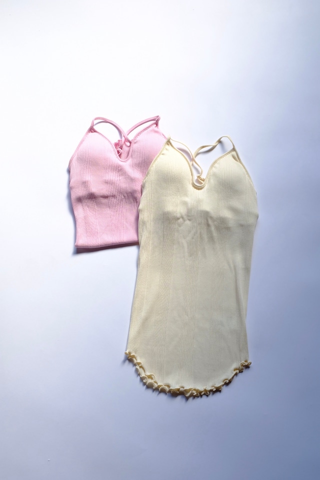 [HAKUJI] Random rib bra camisole(ivory)