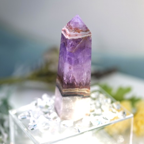 【心を癒し絆を深める石☆守護と調和のエネルギー】アメジストアゲート ポイント T3_1