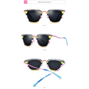 Titanium Acetate Curve Temple Colorful Sunglasses -wellington- / チタン アセテート カーブ テンプル カラフル サングラス -ウェリントン-