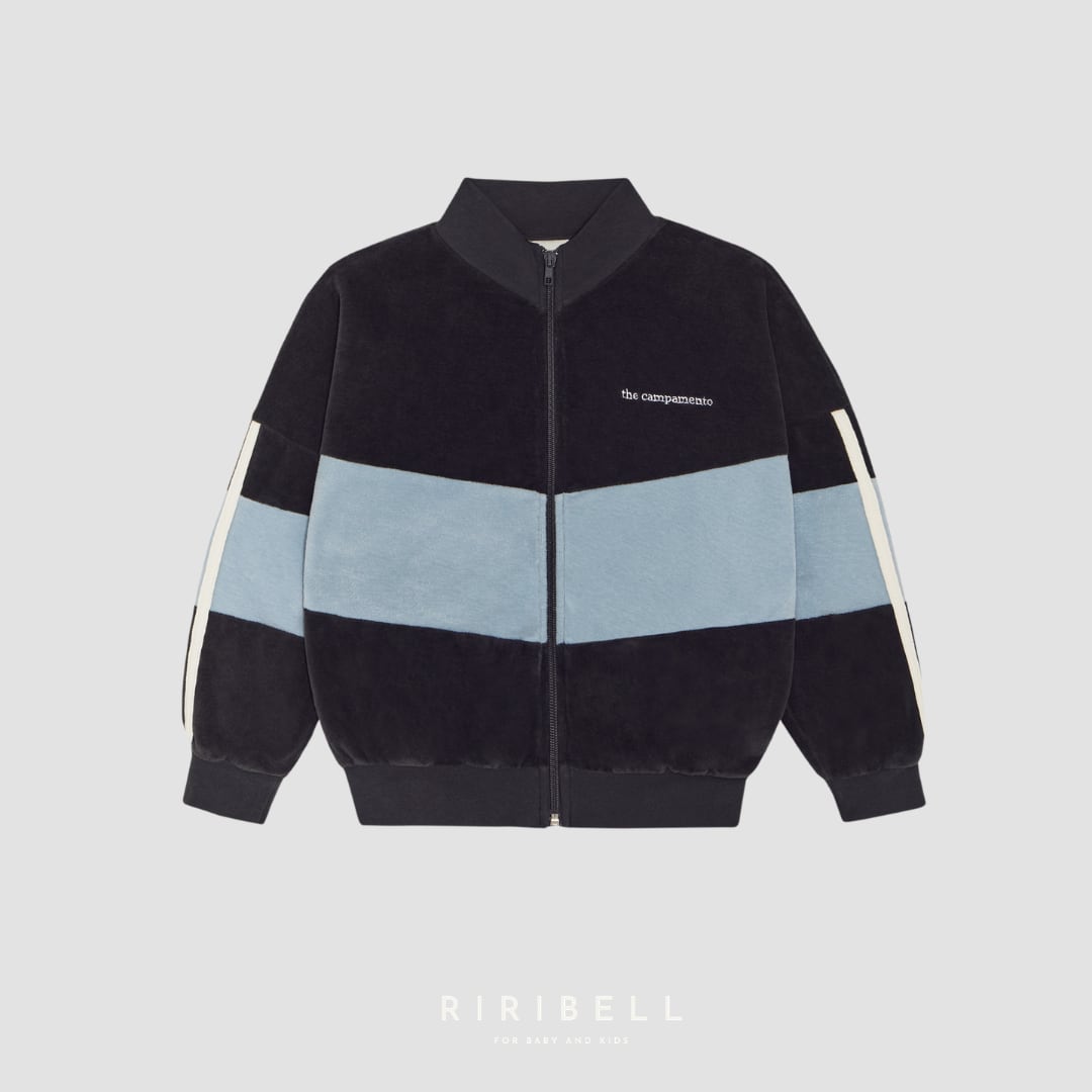 【The Campamento】Grey Color Block Sweatshirt