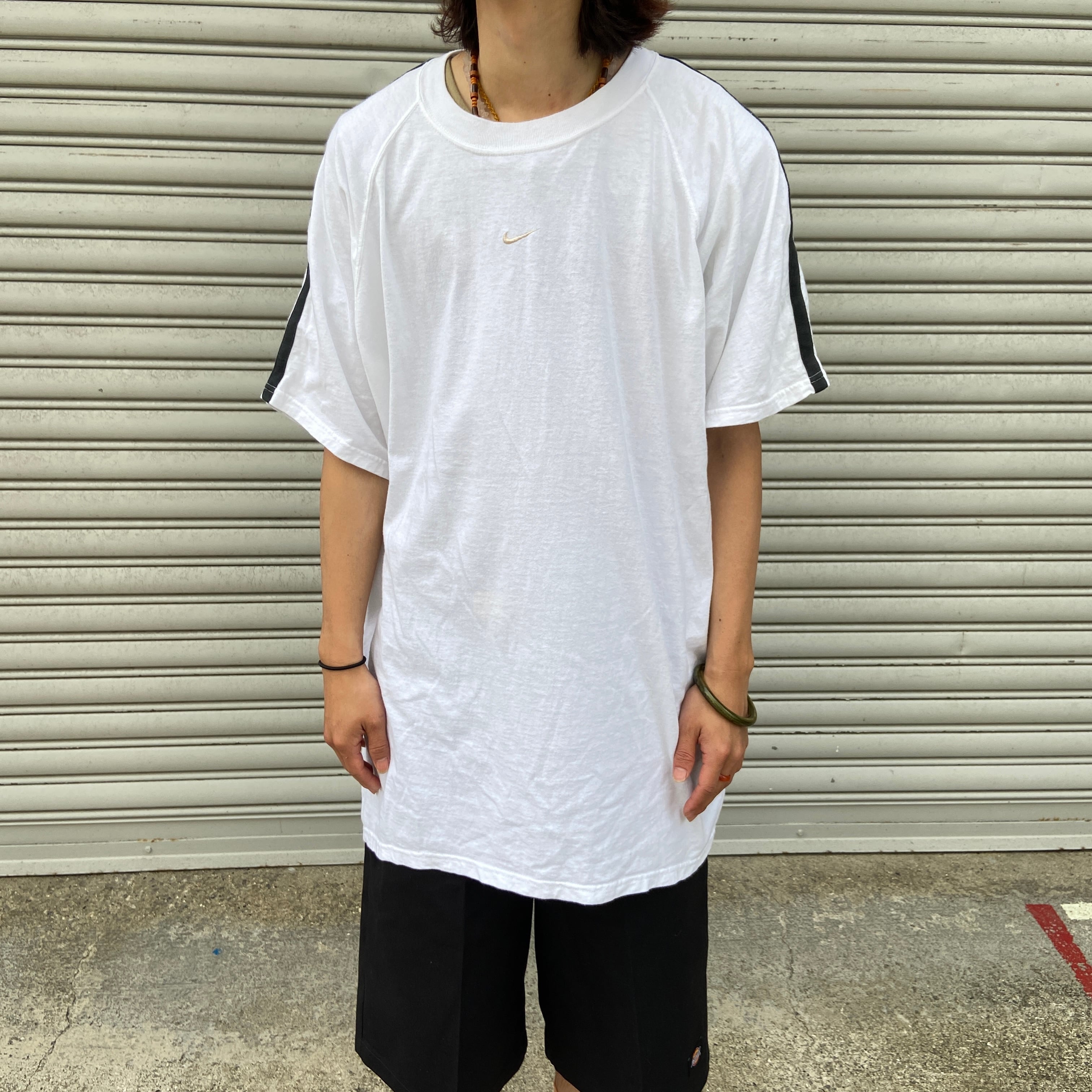 送料無料』NIKE ナイキ センタースウォッシュロゴTシャツ 90s USA製 白 ...