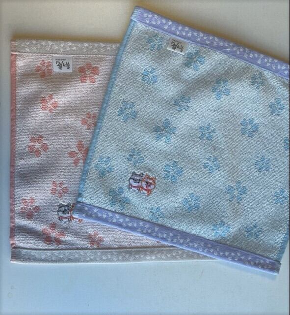 柴犬の刺繍 ミニタオルハンカチ | 和音