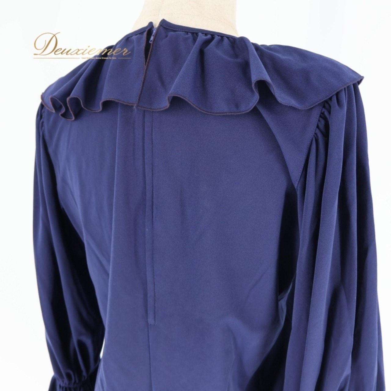 社交ダンス 衣装 レオタード ネイビー系 チャコット Chacott 紺 フリル トップス 無地 シンプル レッスン 練習 上品 かわいい ダンス衣装 華やか シック 落ち着いた色 ストレッチ 伸縮