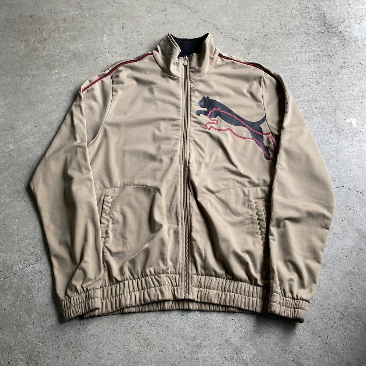 【超希少】90s PUMA 日本製 トラックジャケット ブラウン ベージュ S